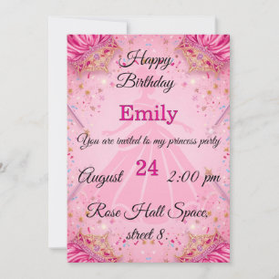 Invitación a la Fiesta de Cumpleaños de la Princes