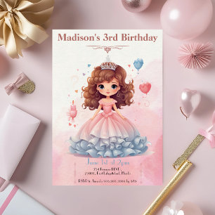 Invitación a la fiesta de cumpleaños de la princes