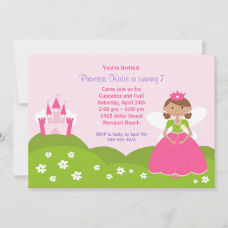 Invitación a la fiesta de cumpleaños de la princes