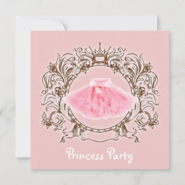 Invitación a la fiesta de cumpleaños de la princes (Anverso)