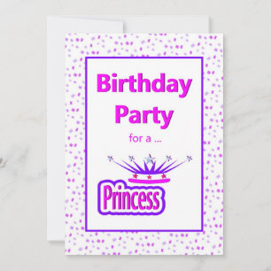Invitación a la fiesta de cumpleaños de la princes