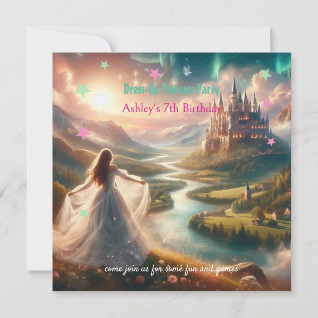 Invitación a la fiesta de cumpleaños de la princes (Anverso)