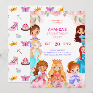 Invitación a la fiesta de cumpleaños de la princes