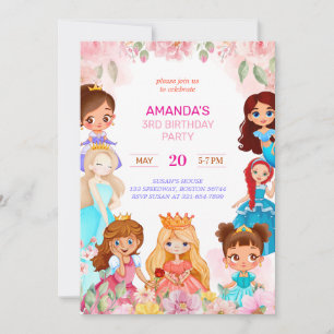 Invitación a la fiesta de cumpleaños de la princes