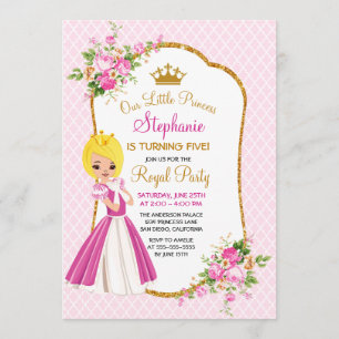Invitación a la fiesta de cumpleaños de la princes