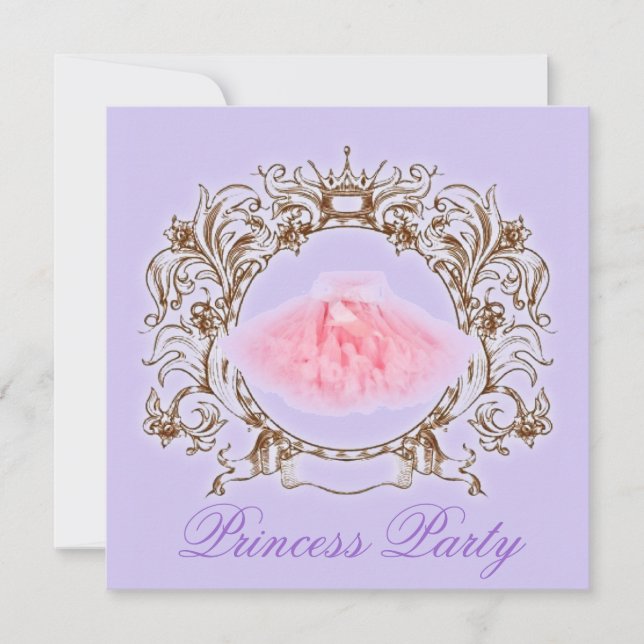 Invitación a la fiesta de cumpleaños de la Princes (Anverso)