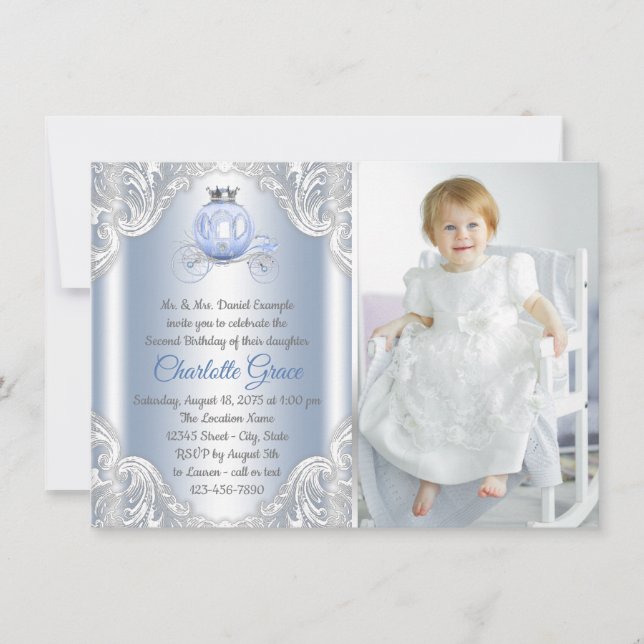 Invitación a la fiesta de cumpleaños de la princes (Anverso)
