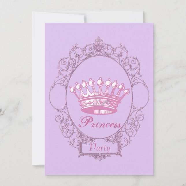Invitación a la fiesta de cumpleaños de la princes (Anverso)