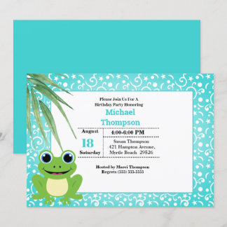 Invitación a la fiesta de cumpleaños de la Rana Ve