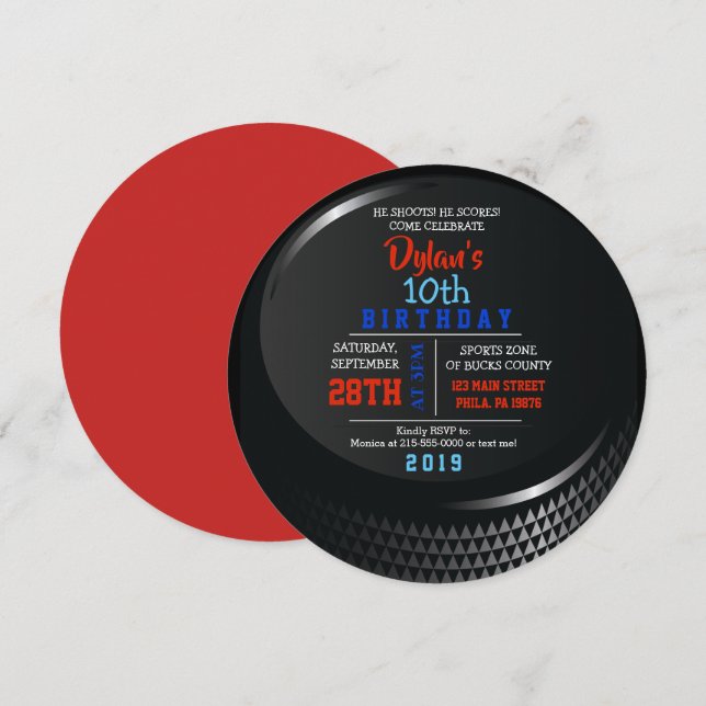 Invitación a la fiesta de cumpleaños de la RONDA D (Anverso / Reverso)