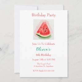 Invitación a la fiesta de cumpleaños de la sandía