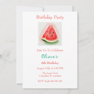 Invitación a la fiesta de cumpleaños de la sandía