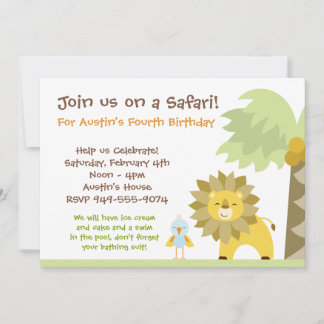 Invitación a la fiesta de cumpleaños de la selva