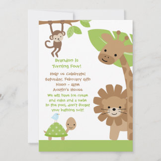 Invitación a la fiesta de cumpleaños de la selva
