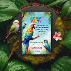 Invitación a la fiesta de cumpleaños de la selva t