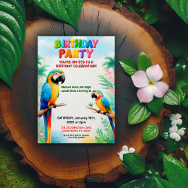 Invitación a la fiesta de cumpleaños de la selva t