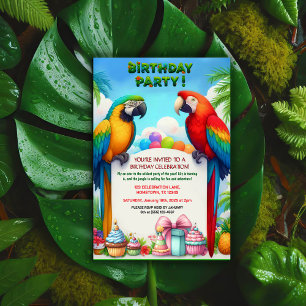 Invitación a la fiesta de cumpleaños de la selva t