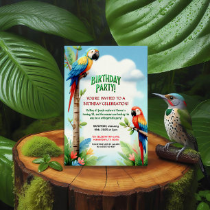 Invitación a la fiesta de cumpleaños de la selva t