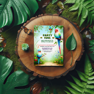 Invitación a la fiesta de cumpleaños de la selva t