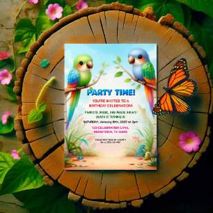 Invitación a la fiesta de cumpleaños de la selva t