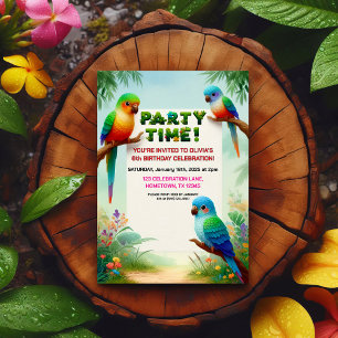 Invitación a la fiesta de cumpleaños de la selva t