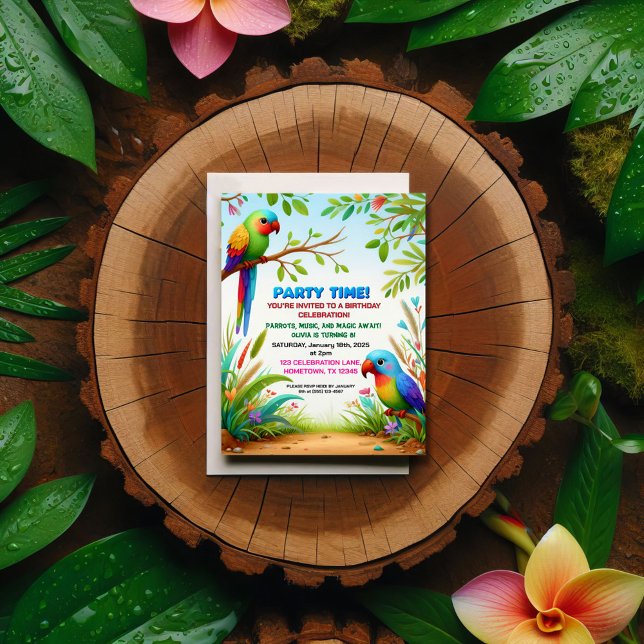 Invitación a la fiesta de cumpleaños de la selva t (Subido por el creador)