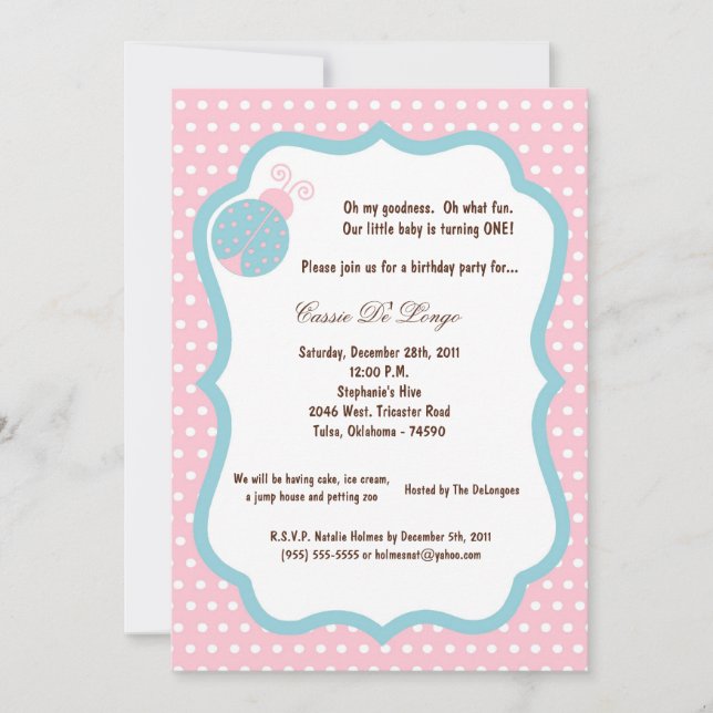 Invitación a la fiesta de cumpleaños de la señorit (Anverso)