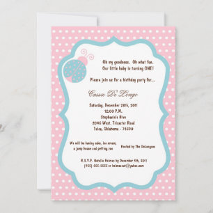 Invitación a la fiesta de cumpleaños de la señorit
