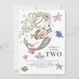 Invitación a la fiesta de cumpleaños de la sirena
