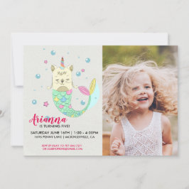 Invitación a la fiesta de cumpleaños de la Sirena 