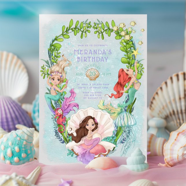 Invitación a la fiesta de cumpleaños de la sirena  (Subido por el creador)