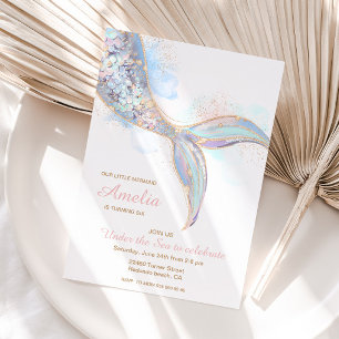Invitación a la fiesta de cumpleaños de la sirena 