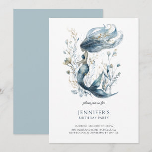 Invitación a la fiesta de cumpleaños de la sirena 