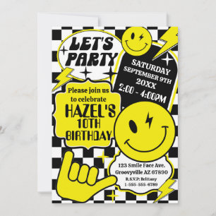 Invitación a la fiesta de cumpleaños de la sonrisa