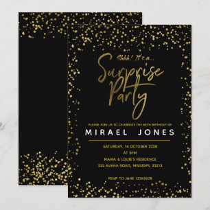 Invitación a la fiesta de cumpleaños de la sorpres
