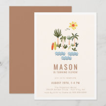 Invitación a la fiesta de cumpleaños de la Surf de