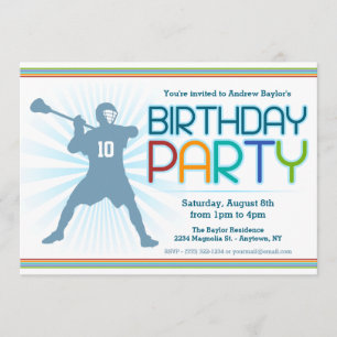 Invitación a la fiesta de cumpleaños de Lacrosse -