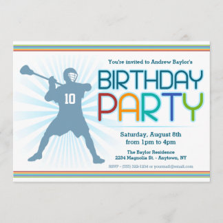 Invitación a la fiesta de cumpleaños de Lacrosse -