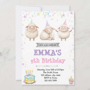 Invitación a la fiesta de cumpleaños de Lamb