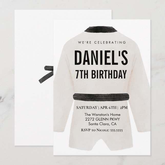 Invitación a la fiesta de cumpleaños de las artes  (Anverso / Reverso)