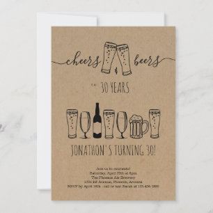 Invitación a la fiesta de cumpleaños de las cervez