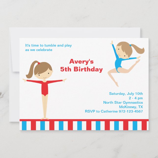 Invitación a la fiesta de cumpleaños de las chicas (Anverso)