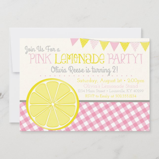 Invitación a la fiesta de cumpleaños de las chicas (Anverso)
