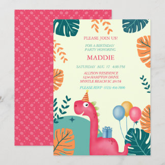 Invitación a la fiesta de cumpleaños de las chicas
