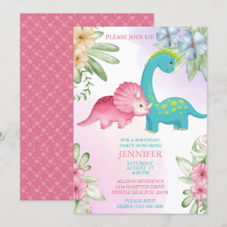 Invitación a la fiesta de cumpleaños de las chicas