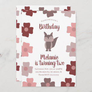 Invitación a la fiesta de cumpleaños de las flores