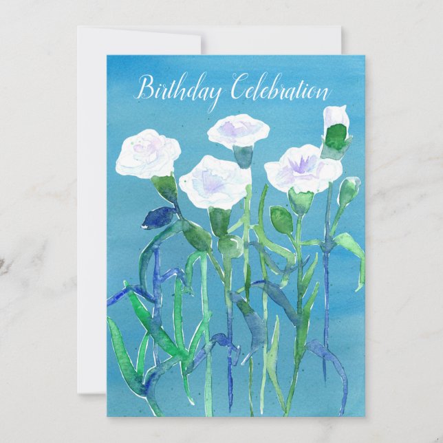 Invitación a la fiesta de cumpleaños de las Flores (Anverso)