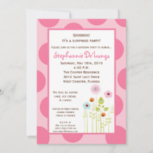 Invitación a la fiesta de cumpleaños de las flores