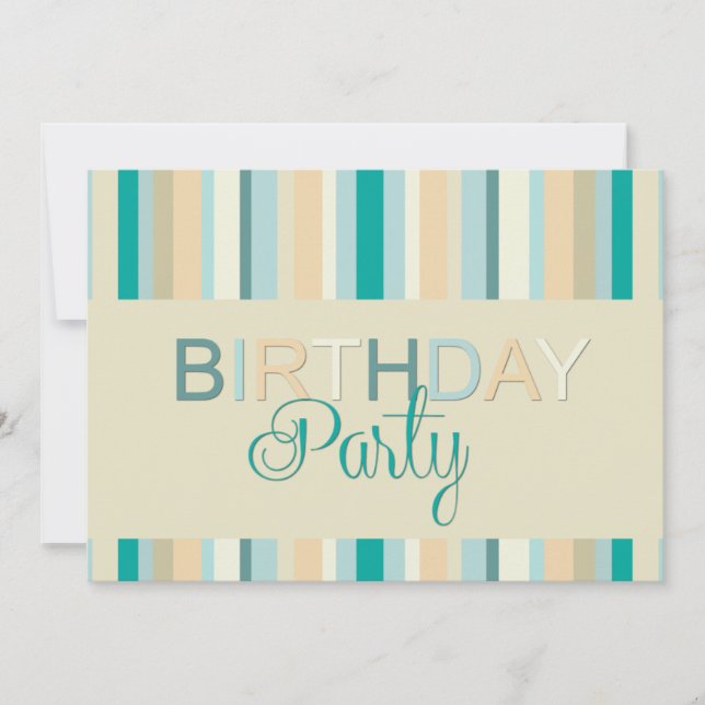Invitación a la fiesta de cumpleaños de las franja (Anverso)