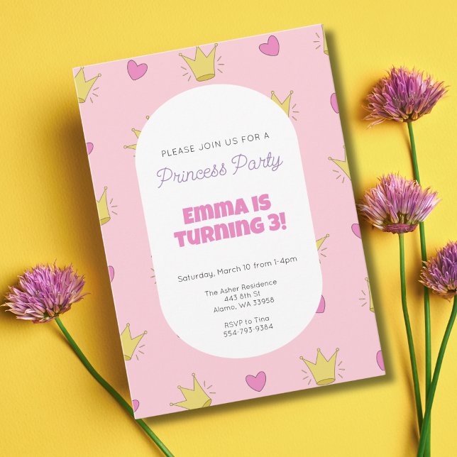 Invitación a la fiesta de cumpleaños de las prince (Subido por el creador)